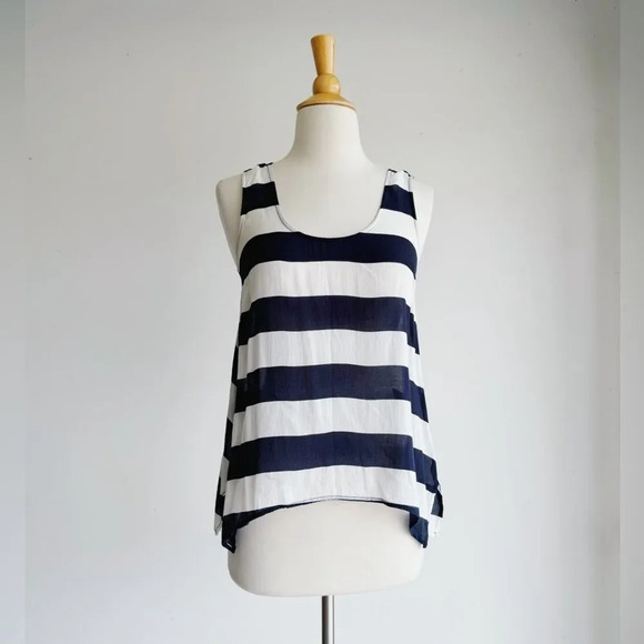SPLENDID | Lightweight Navy Striped Tank | XS - Picture 1 of 5